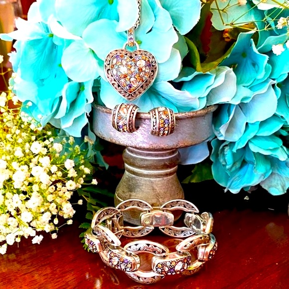 ⭐️SOLD⭐️Brighton CRYSTAL VOYAGE crystal Necklace Bracelet Earrings - Picture 2 of 16